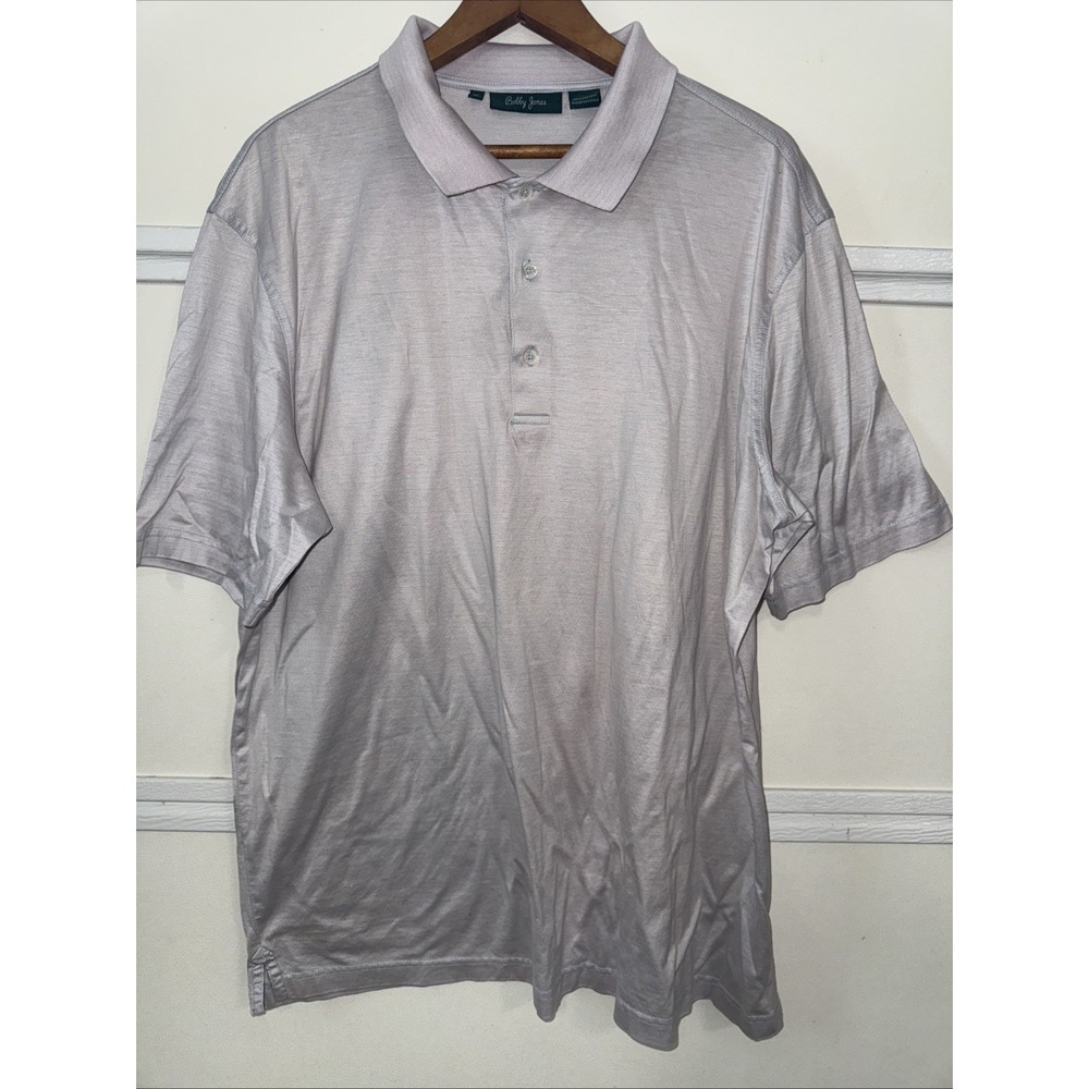 Bobby Jones Golf Polo Shirt Pink Blue Stripes‎ XL
